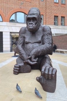 Sculpture of a gorilla by Gillie and Marc in the City of London